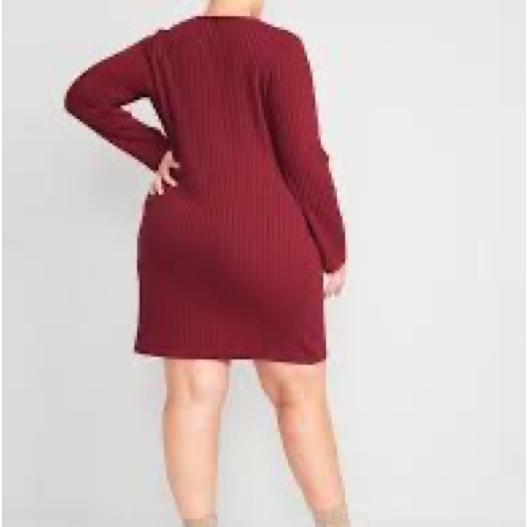 Old Navy Button Down Sweater Dress Red XL - Picture 7 of 7